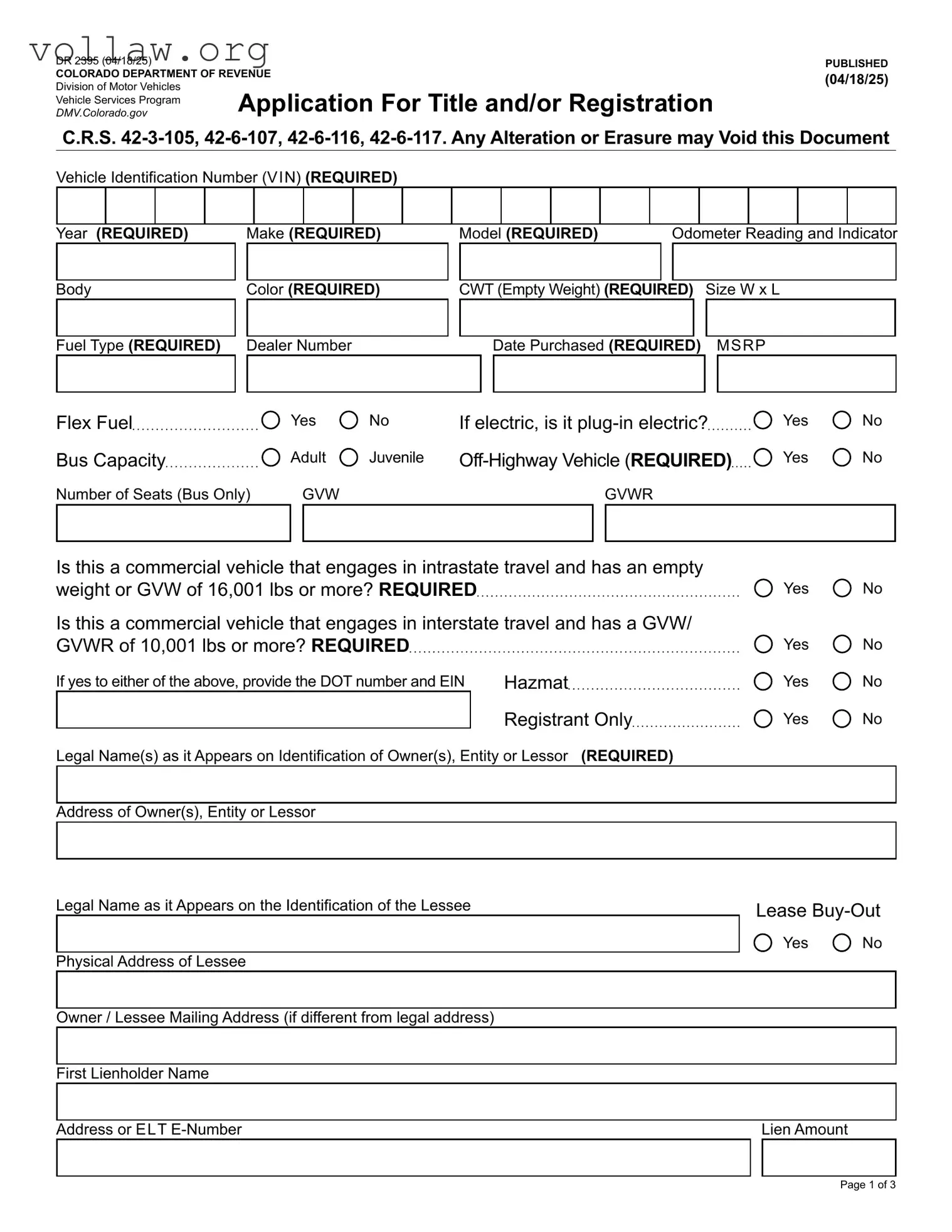 Colorado Dr 2395 Template