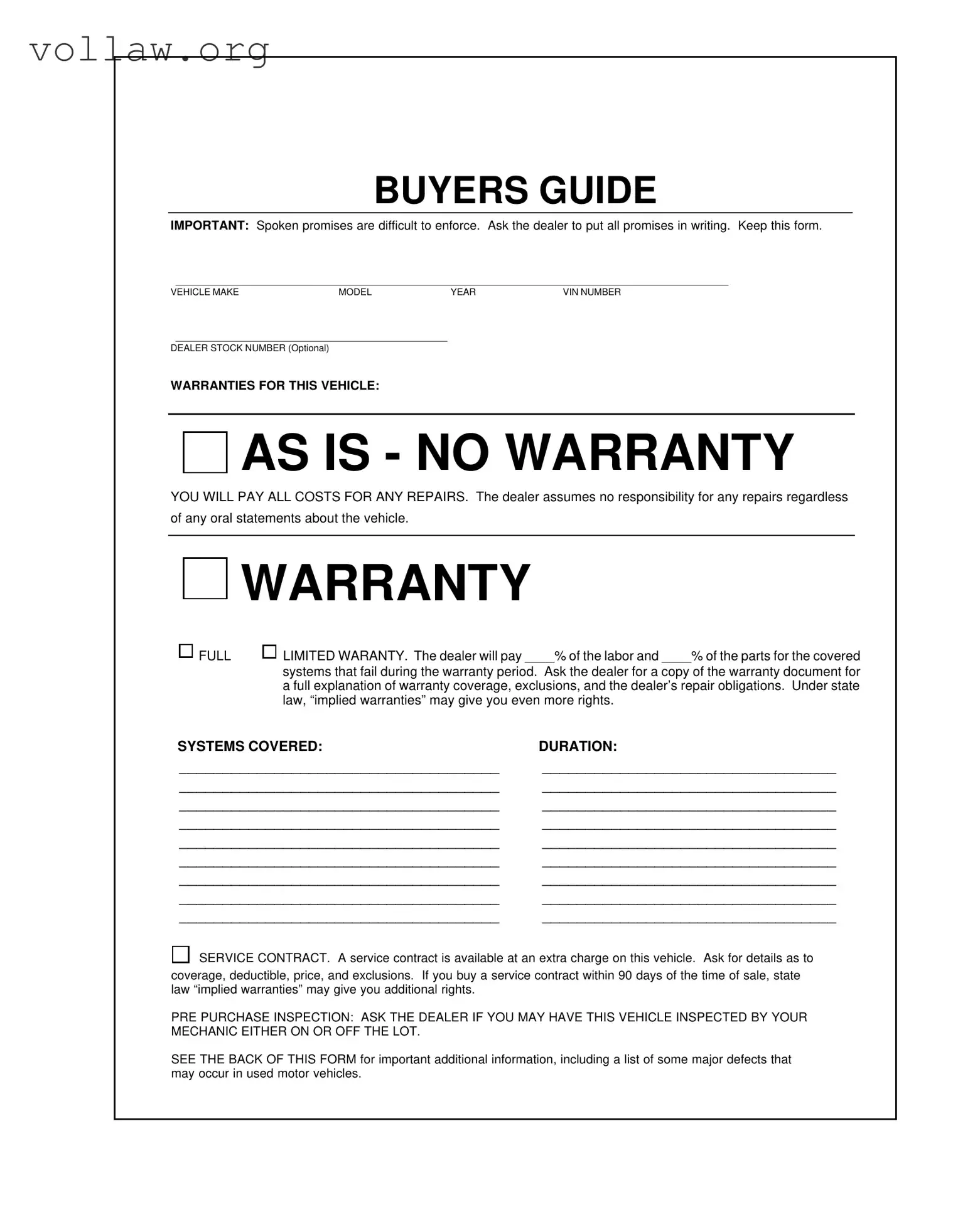 Buyers Guide Template