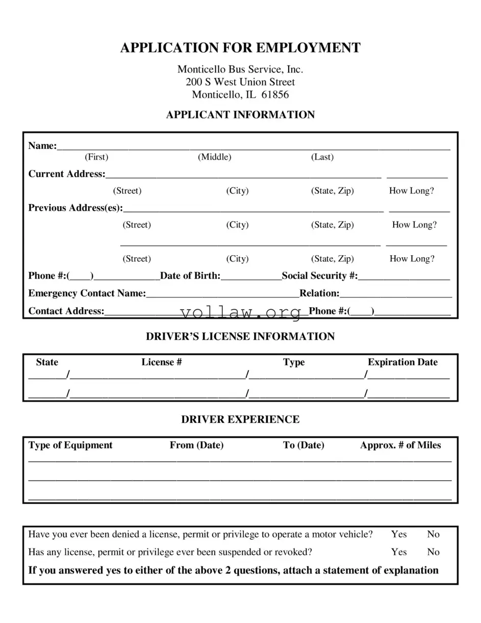 Truck Driver Job Template