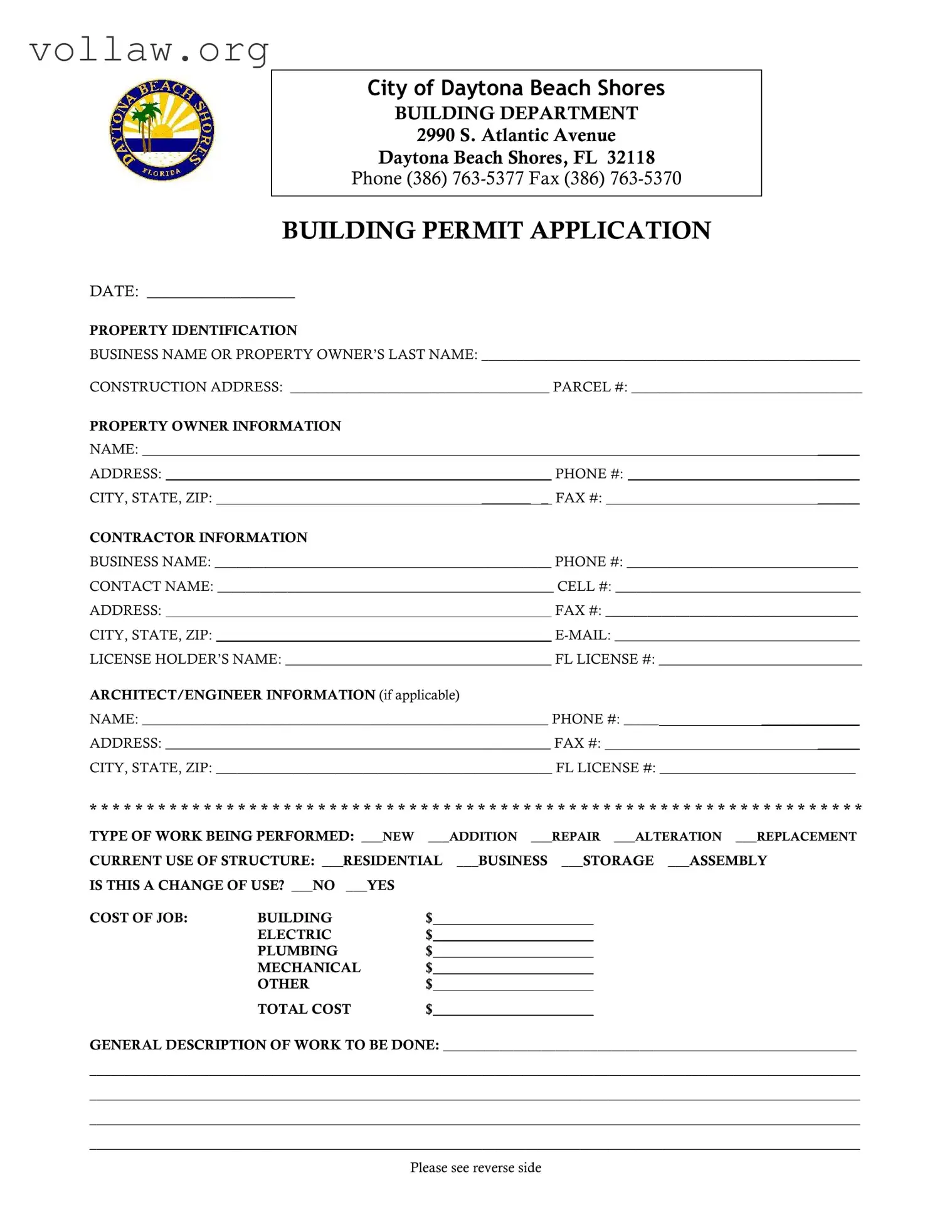 Building Permit Template