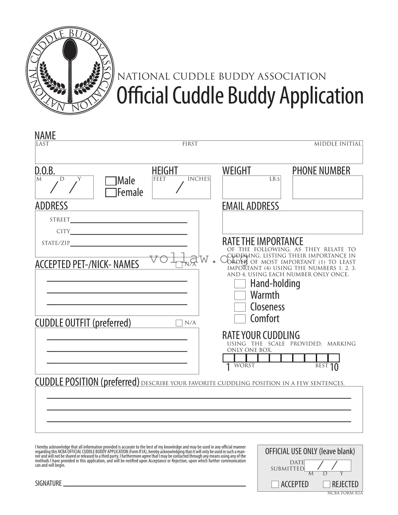 Cuddle Buddy Application Template