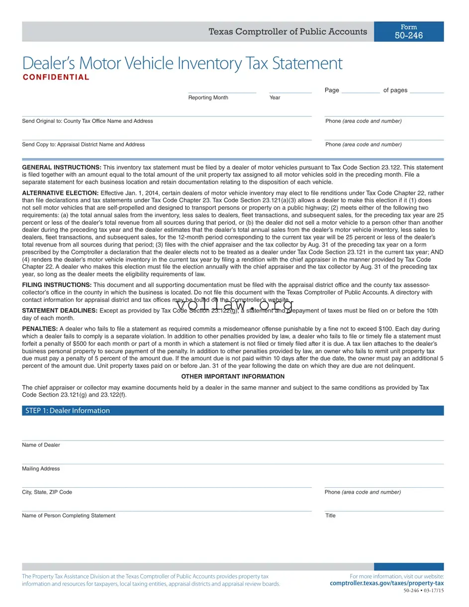 Inventory Tax 50 246 Template