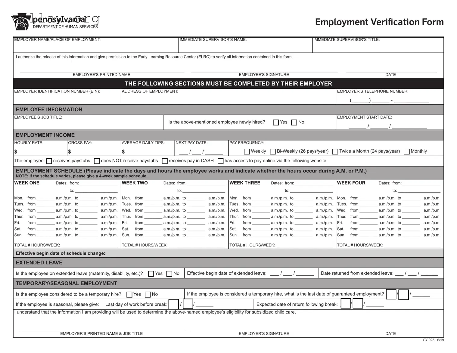 Ccis Employment Verification Template