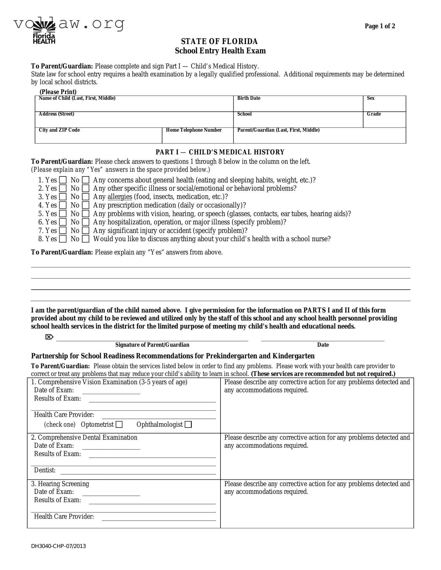 Florida Health Template