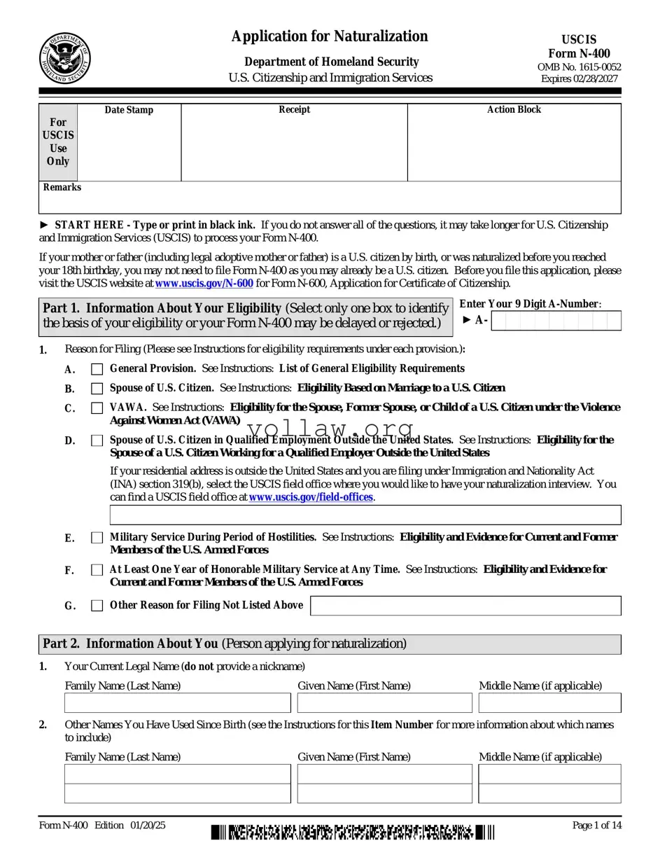 USCIS N-400 Template