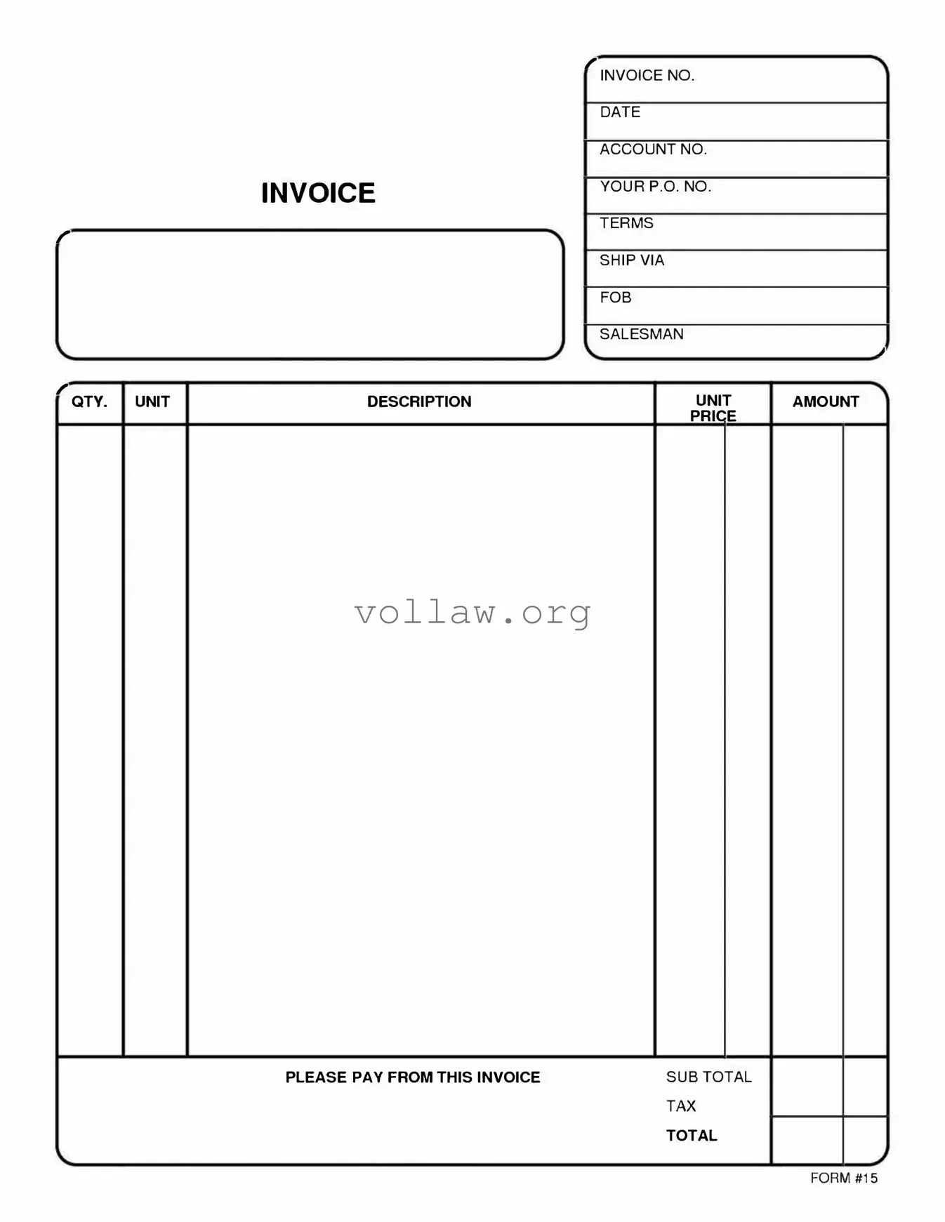 Free And Invoice Pdf Template