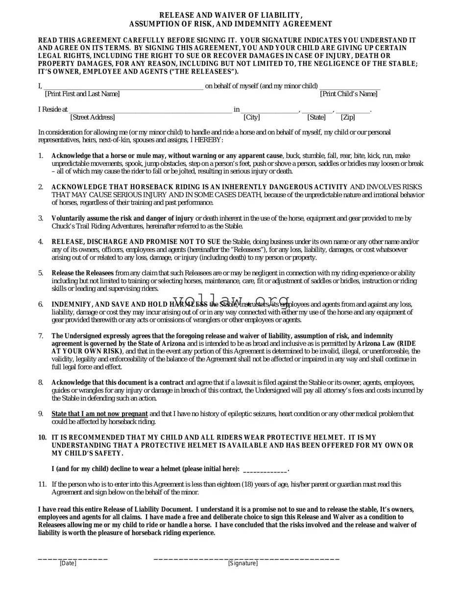 Horse Riding Template