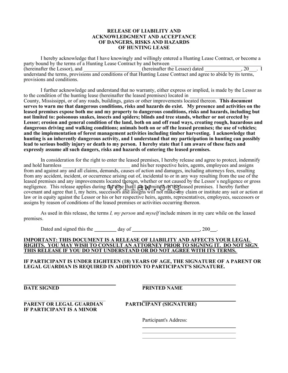 Liability Hunting Template