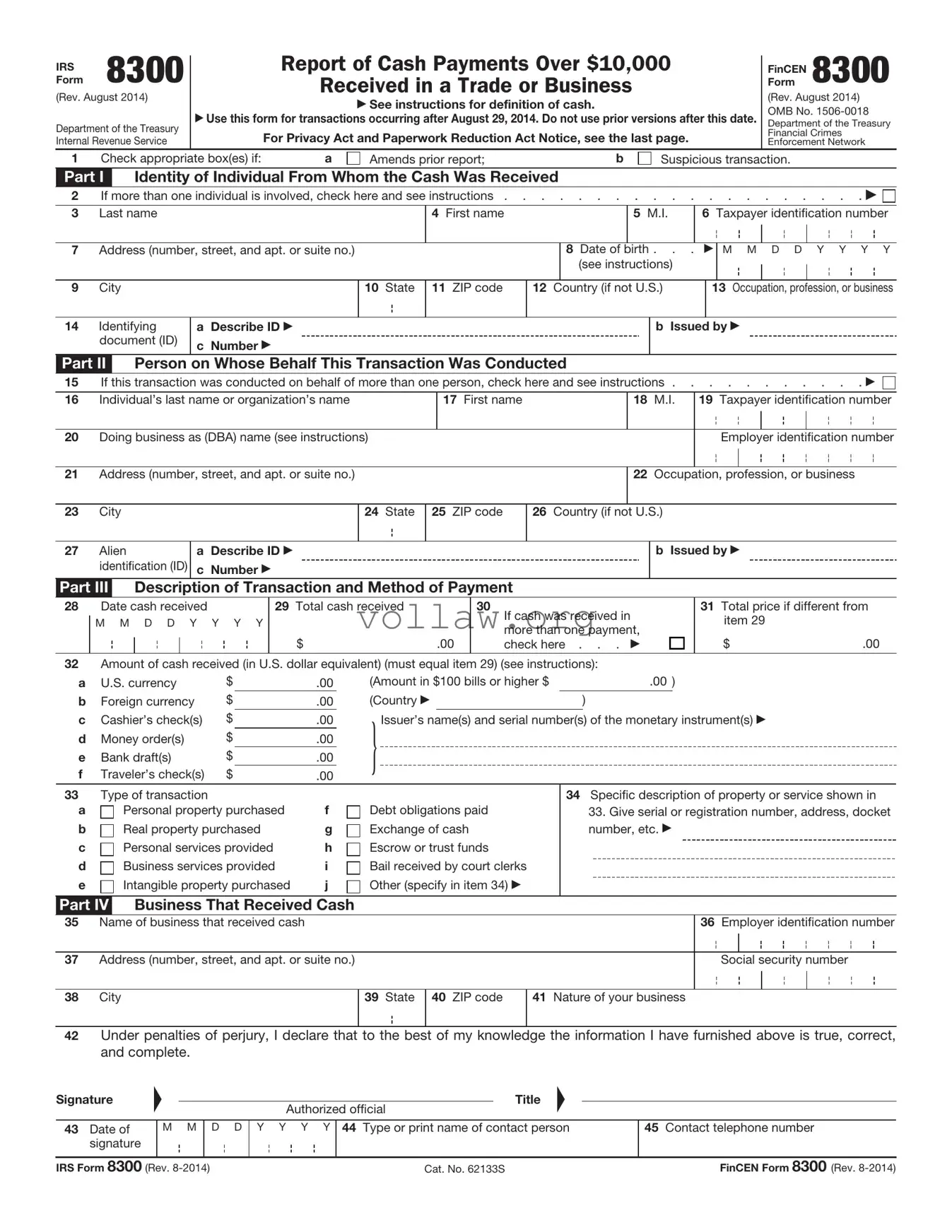 IRS 8300 Template