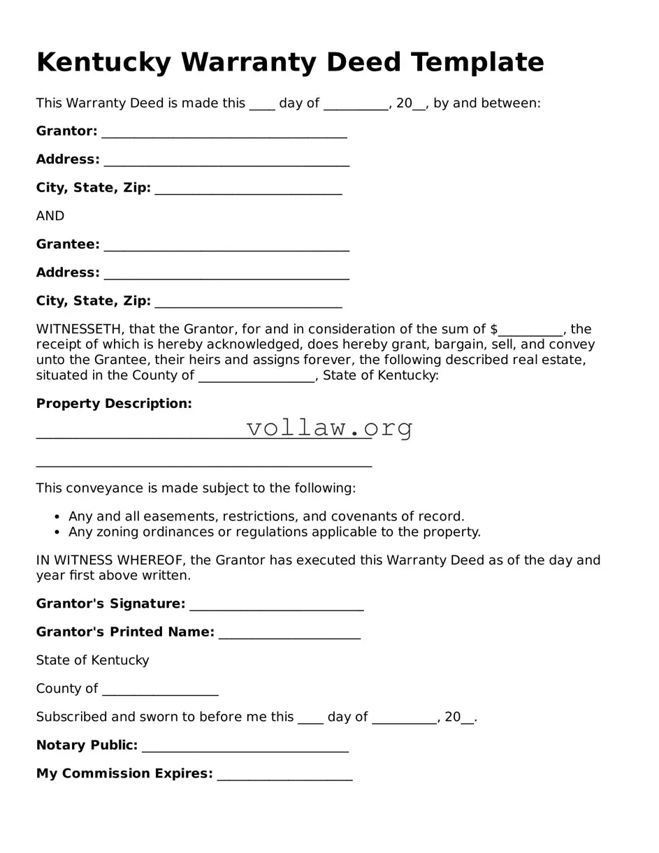 Attorney-Verified  Deed Form for Kentucky