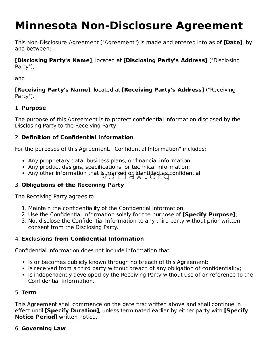 Attorney-Verified  Non-disclosure Agreement Form for Minnesota