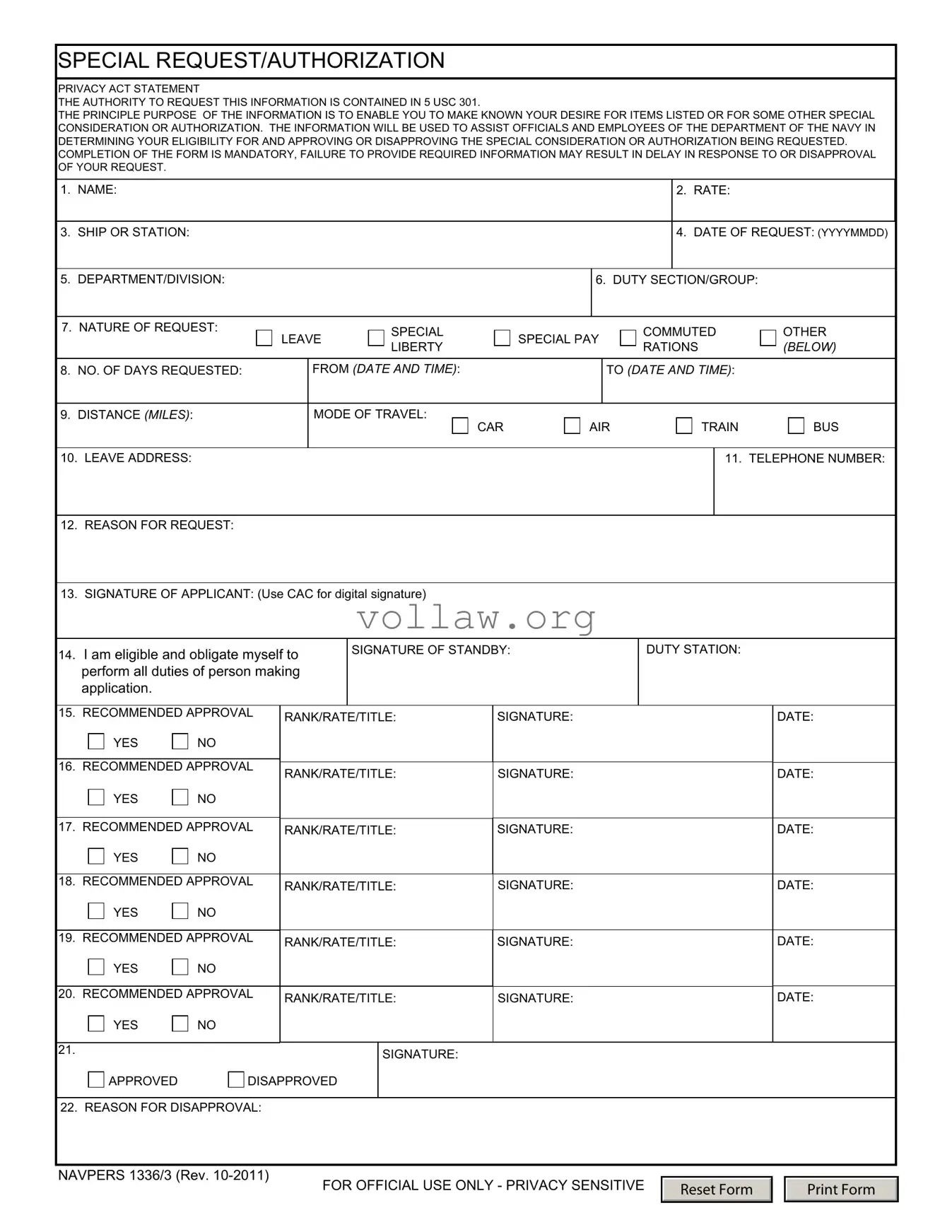 Navpers 1336 3 Template