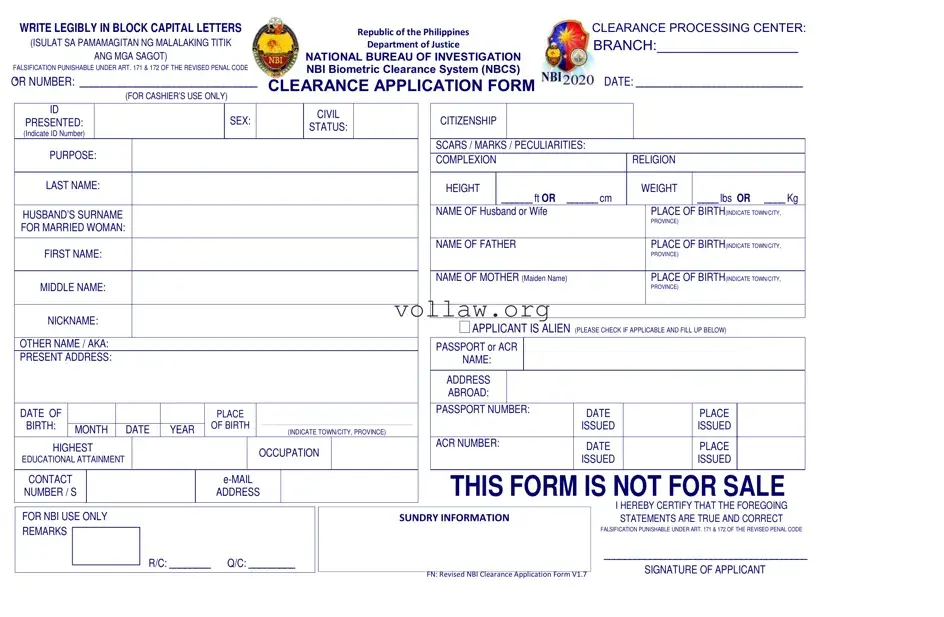 Nbi Clearance Template