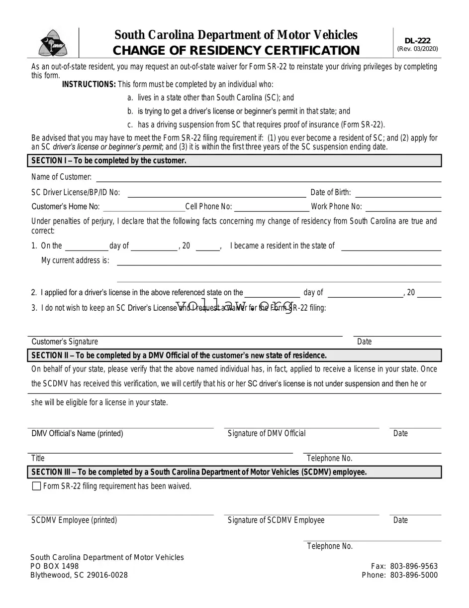 Sc Dl 222 Template