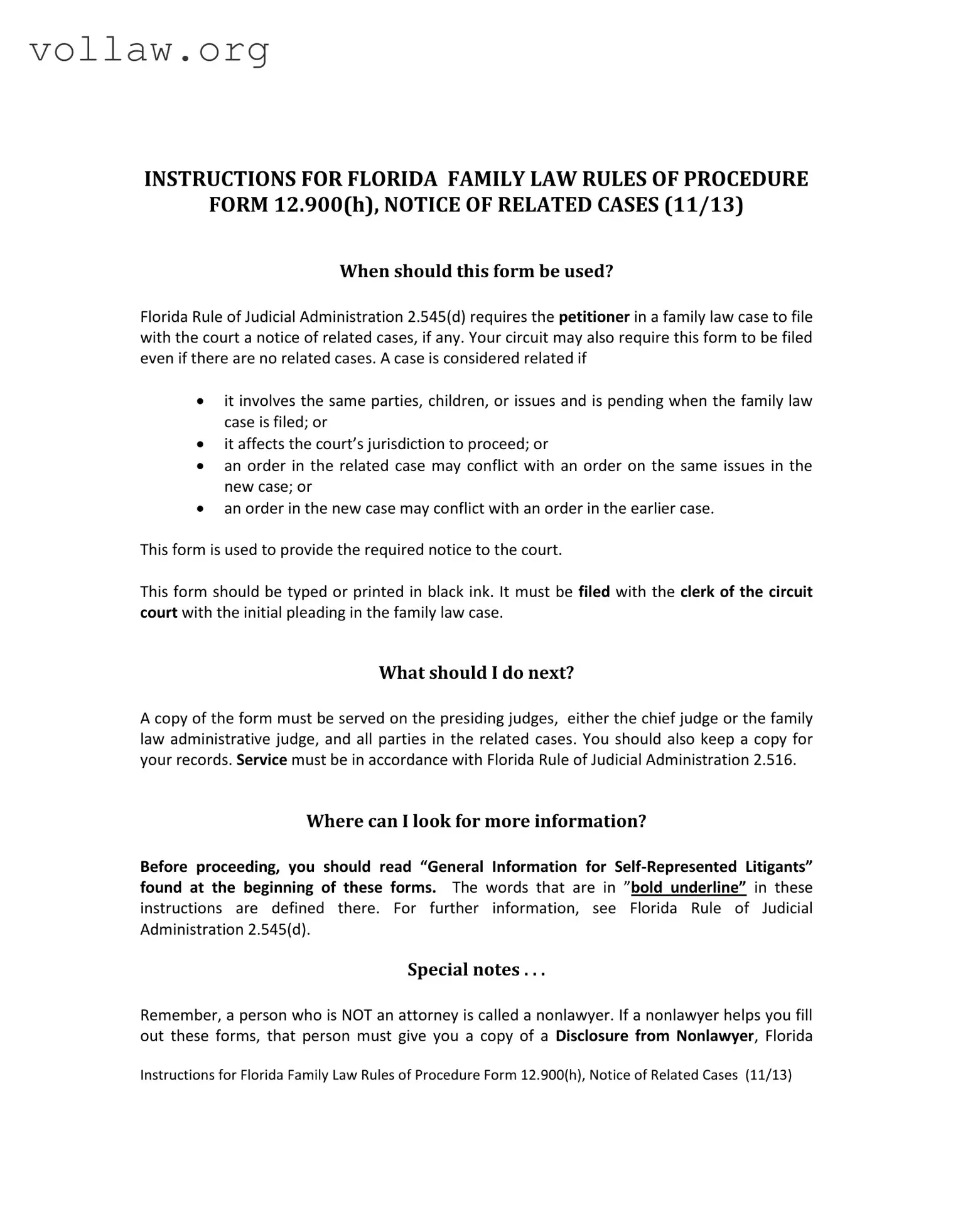 Florida Procedure Template