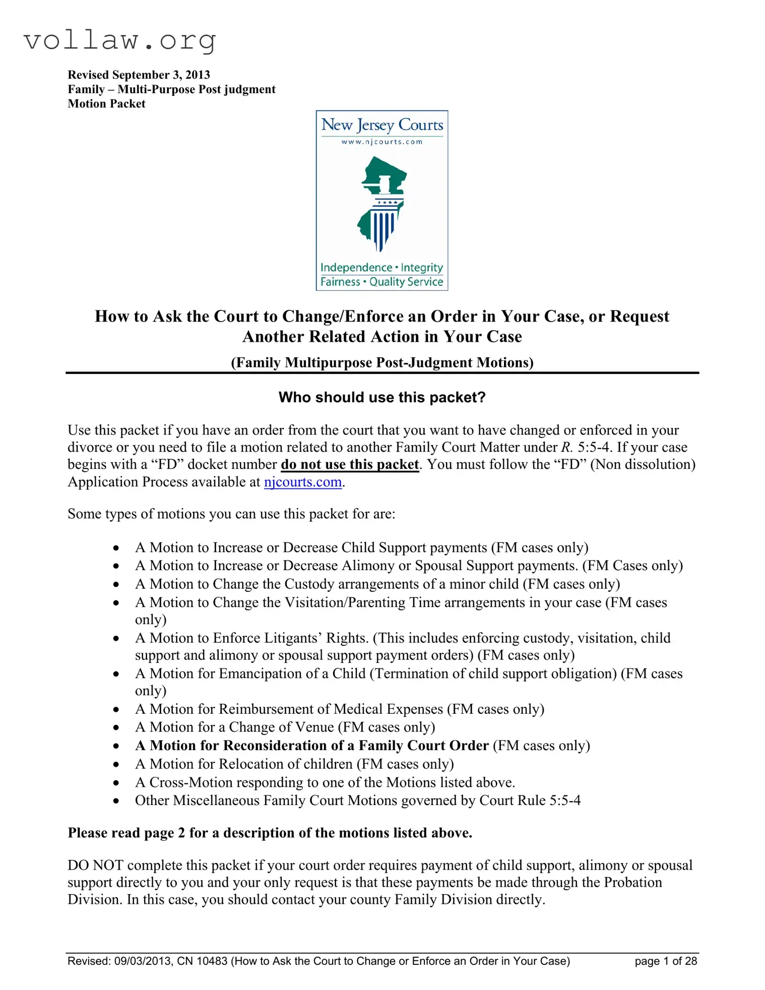 Fm Motion Nj Family Court Template