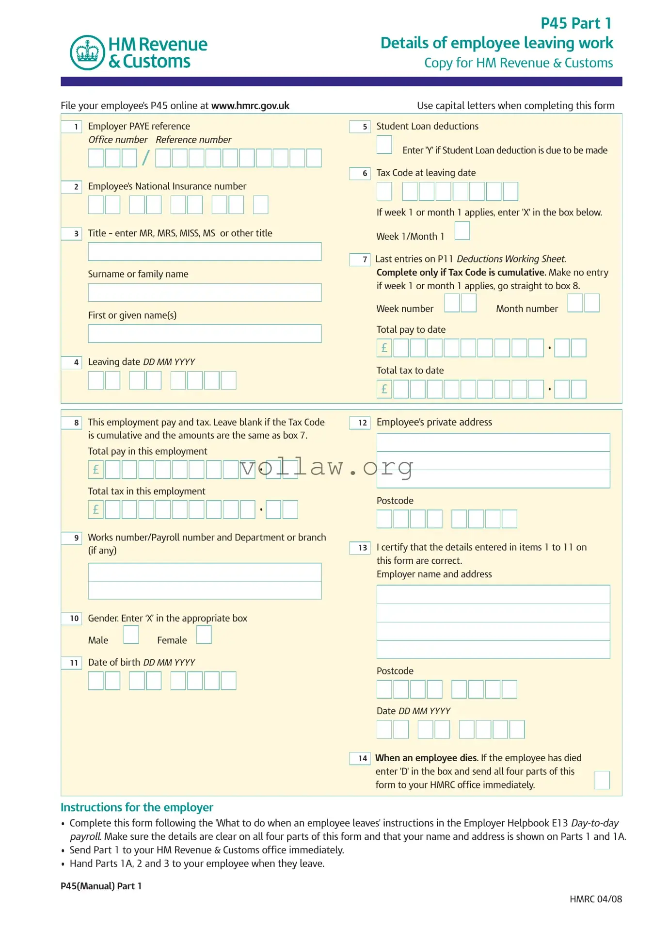 P 45 It Template