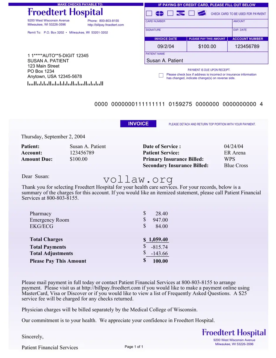 Hospital Bill Template