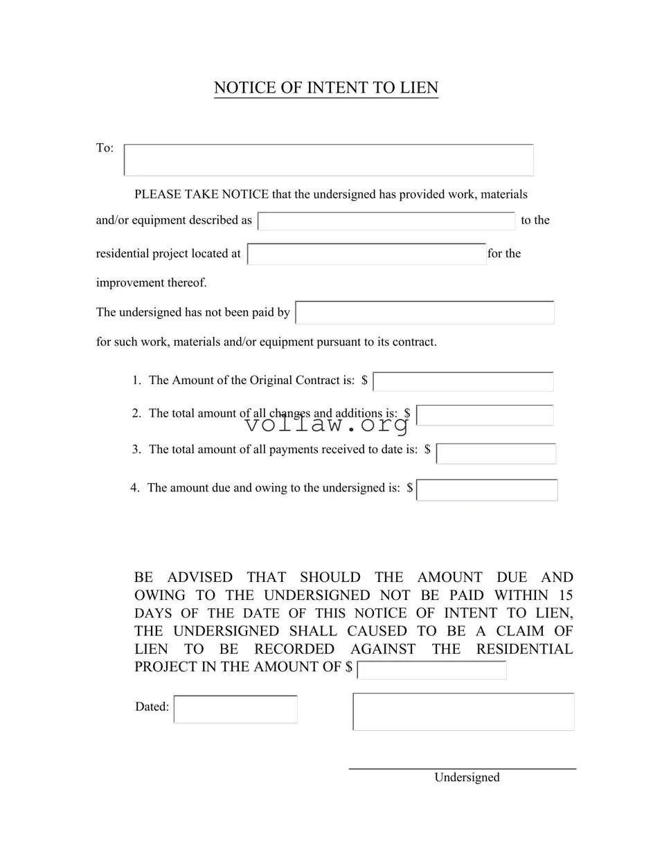 Letter Of Lien Template