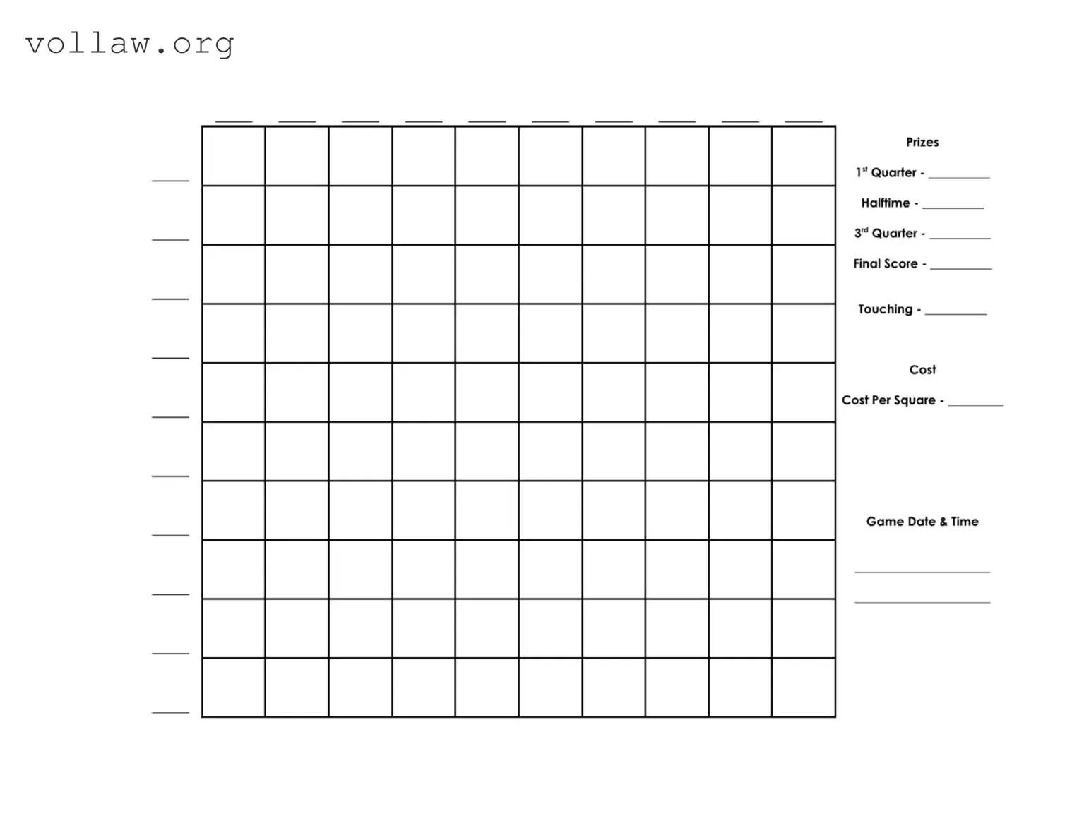 Football Pool Template